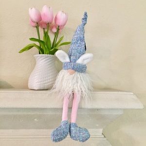 🐇 Easter | Spring Blue & Pink Sitting Bunny Gnome